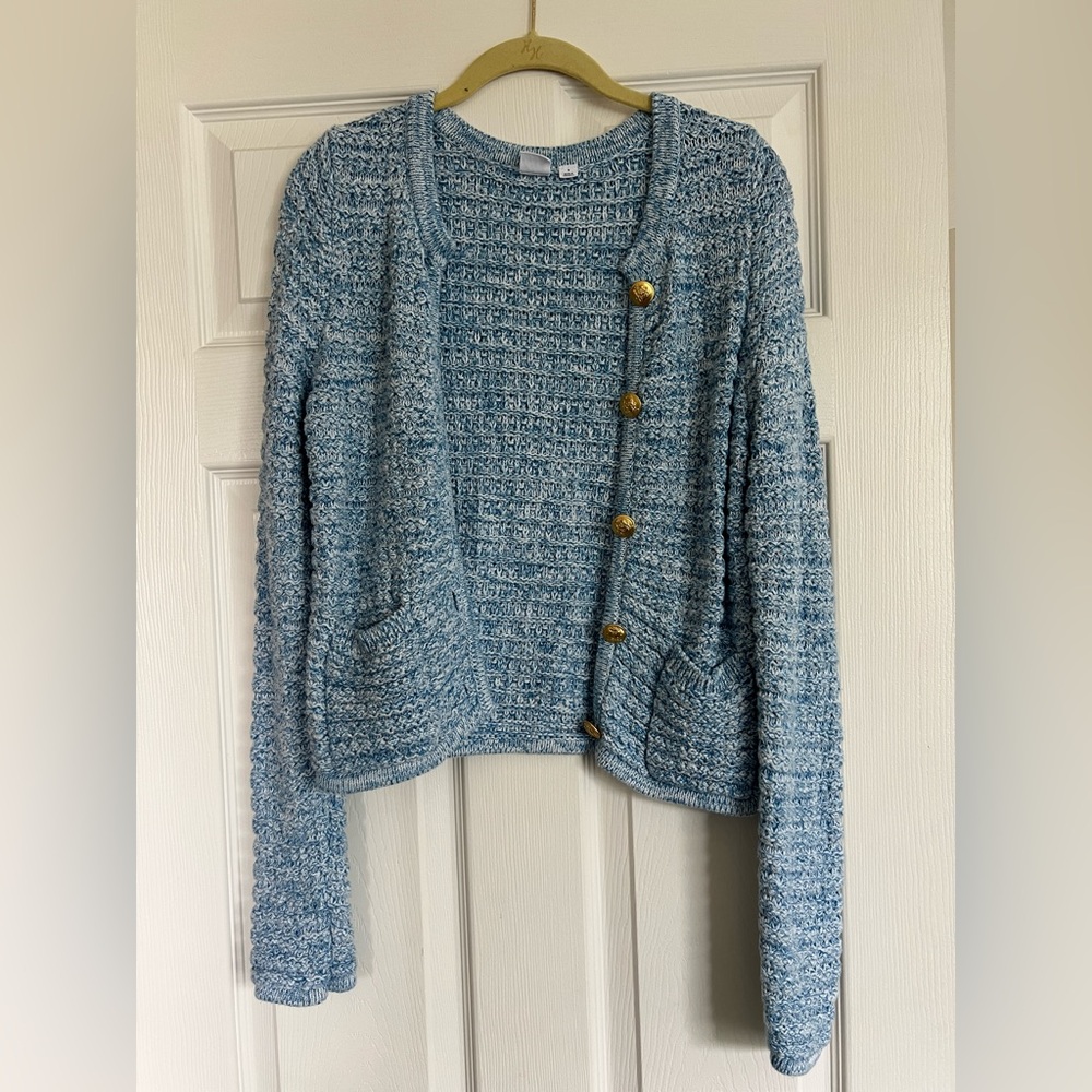 Gap blue cotton cardigan